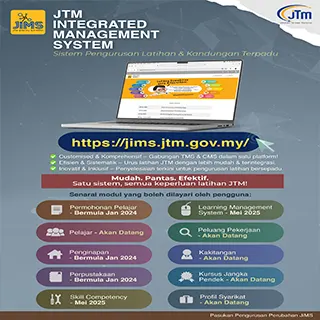 JiMS: SISTEM PENGURUSAN LATIHAN & KANDUNGAN TERPADU