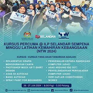 KURSUS PERCUMA @ ILP SELANDAR SEMPENA MINGGU LATIHAN…