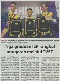 TIGA GRADUAN ILP RANGKUL ANUGERAH MELALUI TVET