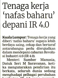 TENAGA KERJA 'NAFAS BAHARU' DEPANI IR 4.0
